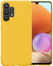 Samsung A32 5G Hoesje Siliconen Backcover Lichtgewicht - Geel