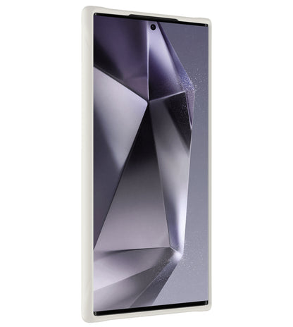 Samsung S24 Ultra Hoesje Siliconen Backcover Lichtgewicht - Wit