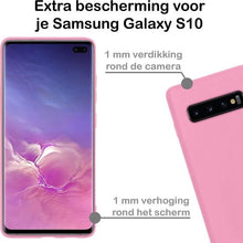 Samsung S10 Hoesje Siliconen Backcover Lichtgewicht - Lichtroze