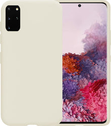 Samsung S20 Plus Hoesje Siliconen Backcover Lichtgewicht - Wit