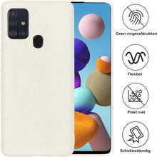 Samsung A21s Hoesje Siliconen Backcover Lichtgewicht - Wit