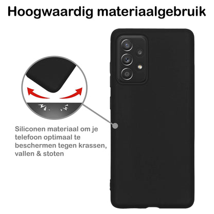 Samsung A33 Hoesje Siliconen - Zwart