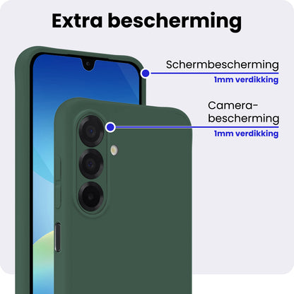 Samsung A26 Hoesje Siliconen Backcover Lichtgewicht - Donkergroen