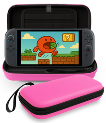 Nintendo Switch 2 Hard Cover Hoes met Koord - Roze