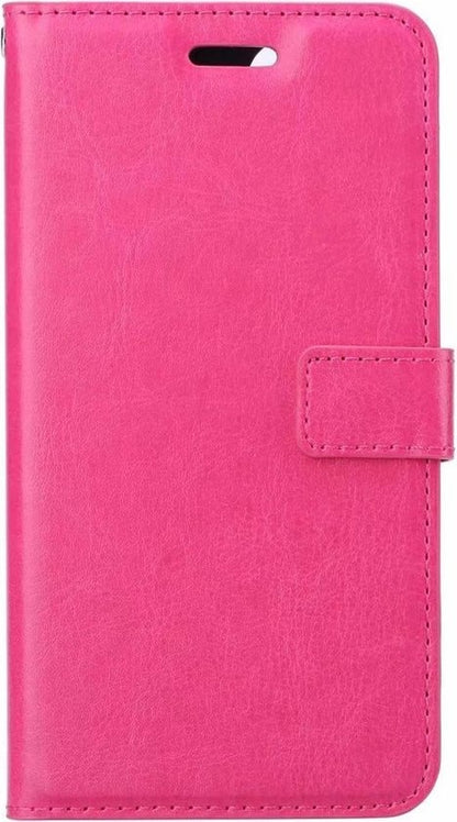 iPhone 11 Hoesje Bookcase Cover met Kaarthouder - Donkerroze