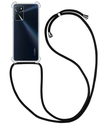 OPPO A16 Hoesje met Koord Backcover Shockproof - Transparant