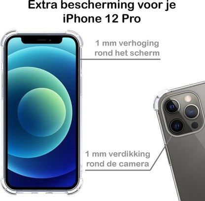 iPhone 12 Pro Max Hoesje Shockproof Backcover Siliconen - Transparant