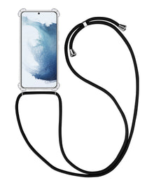 Samsung S21 Ultra Hoesje met Koord Backcover Shockproof - Transparant