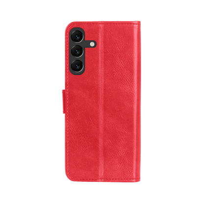 Samsung A16 Hoesje Bookcase Cover met Kaarthouder - Rood