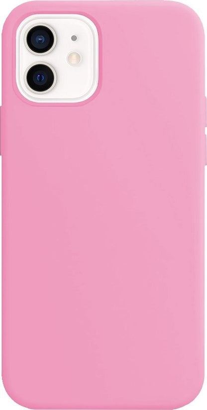 iPhone 12 Mini Hoesje Siliconen Backcover Lichtgewicht - Lichtroze