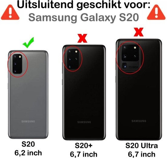 Samsung S20 Hoesje Book Case Kunstleer - Paars