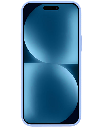 iPhone 15 Pro Hoesje Siliconen Backcover Lichtgewicht - Lichtblauw