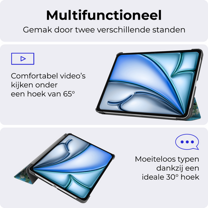 iPad Air 2024 / 2025 (11 inch) Trifold Bookcase Hoes - Bloesem