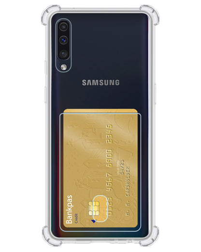 Samsung A70/A70s Hoesje Kaarthouder Backcover Shockproof - Transparant