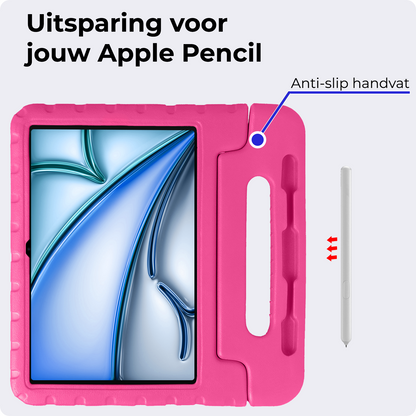 iPad Air 2024 / 2025 (11 inch) Kinderhoes Shockabsorberend Foam - Roze