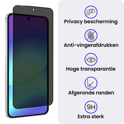 Samsung A56 Screenprotector Gehard Glas - Privacy