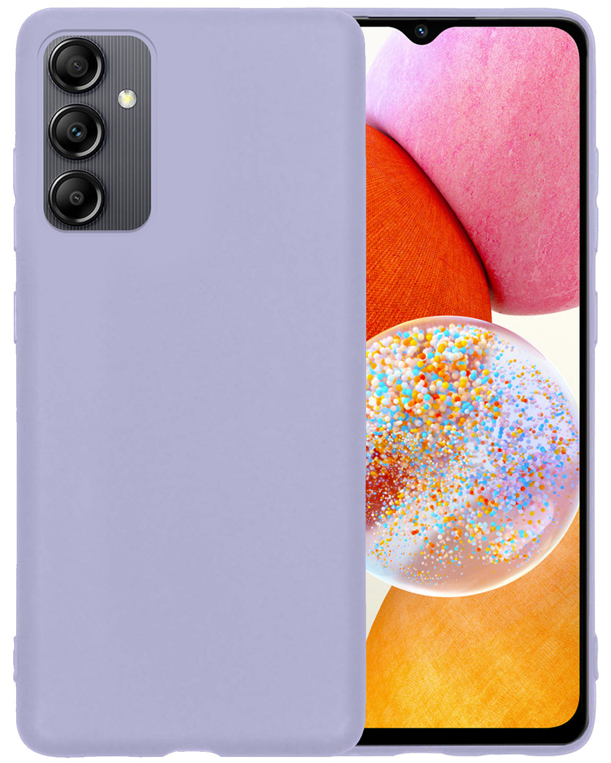 Samsung A14 Hoesje Siliconen - Lila