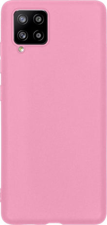 Samsung A12 Hoesje Siliconen Backcover Lichtgewicht - Lichtroze