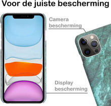 iPhone 11 Pro Hoesje Marmer Hard Case Cover - Groen