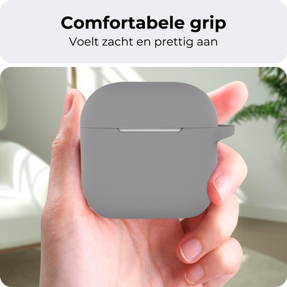 AirPods 4 Hoesje Siliconen Krasbestendig - Grijs