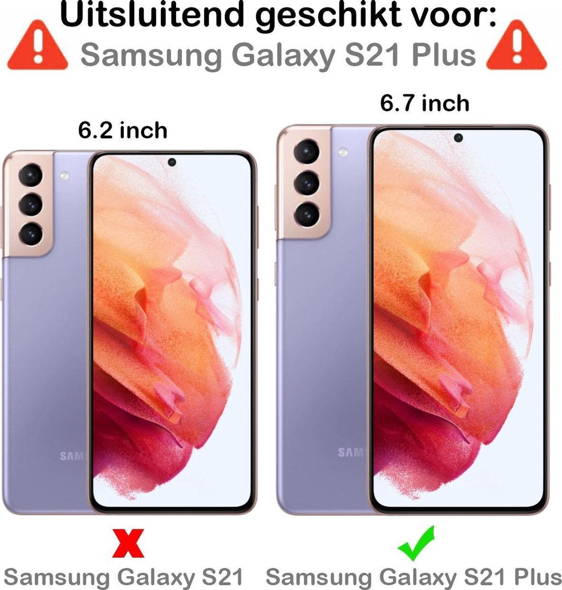 Samsung S21 Plus Hoesje met Pasjeshouder Siliconen - Transparant