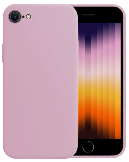 iPhone SE 2022 Hoesje Siliconen Backcover Lichtgewicht - Lila