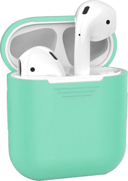 AirPods 2 Hoesje Siliconen met Clip - Turquoise