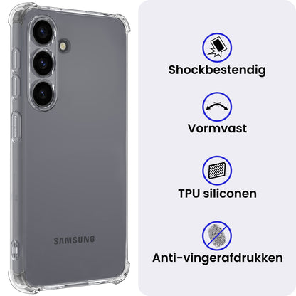 Samsung S26 Plus Hoesje Shockproof Backcover Siliconen - Transparant