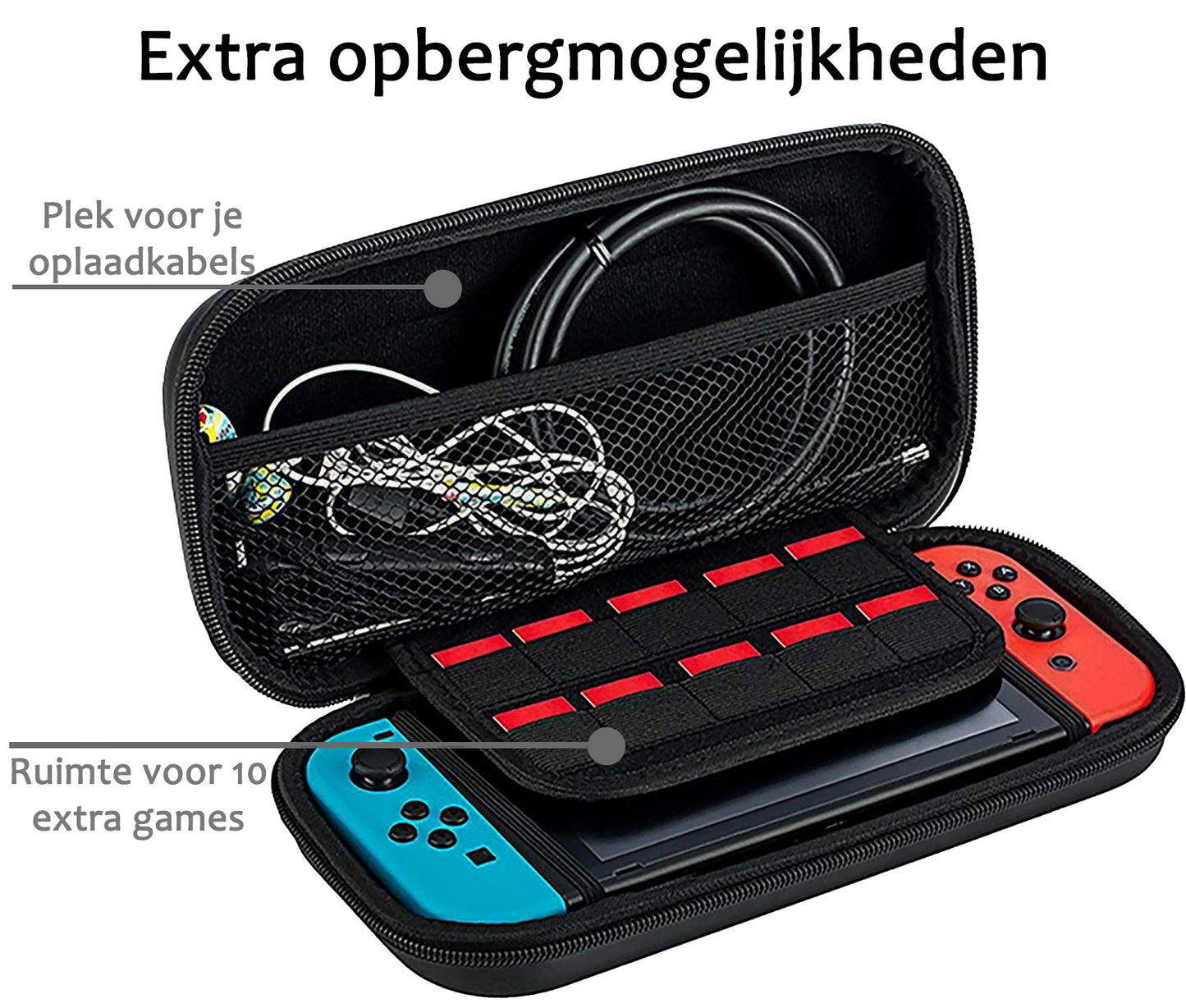 Nintendo Switch OLED Hoesje Hardcover - Blauw