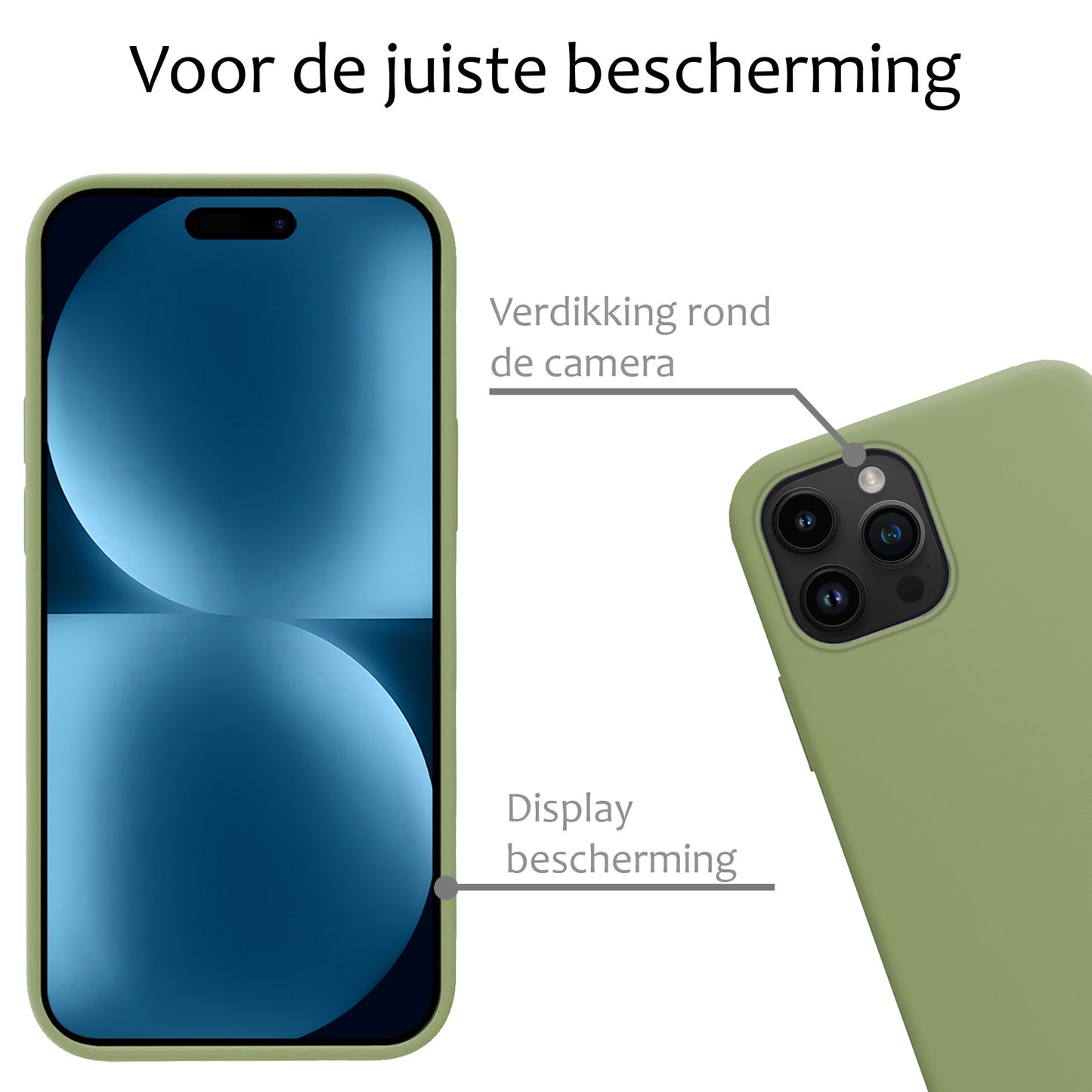 iPhone 15 Pro Max Hoesje Siliconen - Groen