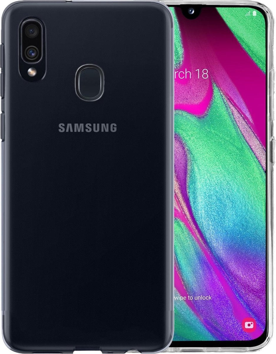 Samsung A40 Hoesje Siliconen - Transparant