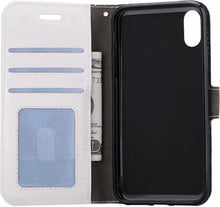 iPhone X Hoesje Bookcase Cover met Kaarthouder - Wit