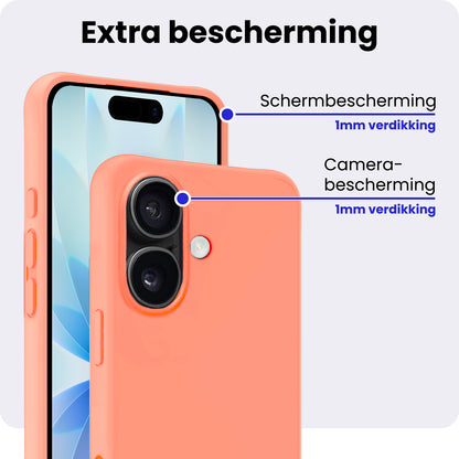 iPhone 17 Hoesje Siliconen Backcover Lichtgewicht - Perzik