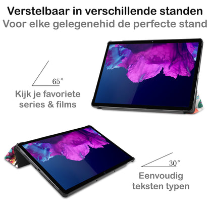 Lenovo Tab P11 Plus Trifold Bookcase Hoes - Vlinders