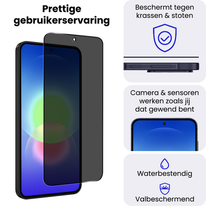 Samsung A27 Screenprotector Gehard Glas - Privacy