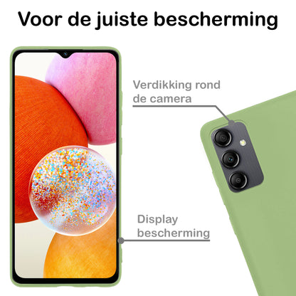 Samsung A14 Hoesje Siliconen Backcover Lichtgewicht - Groen