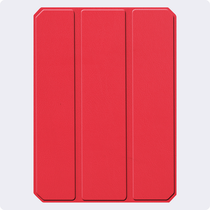 iPad Mini 7 Trifold Bookcase Hoes met Penhouder voor Apple Pen - Rood