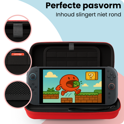 Nintendo Switch 2 Hard Cover Hoes met Koord - Rood