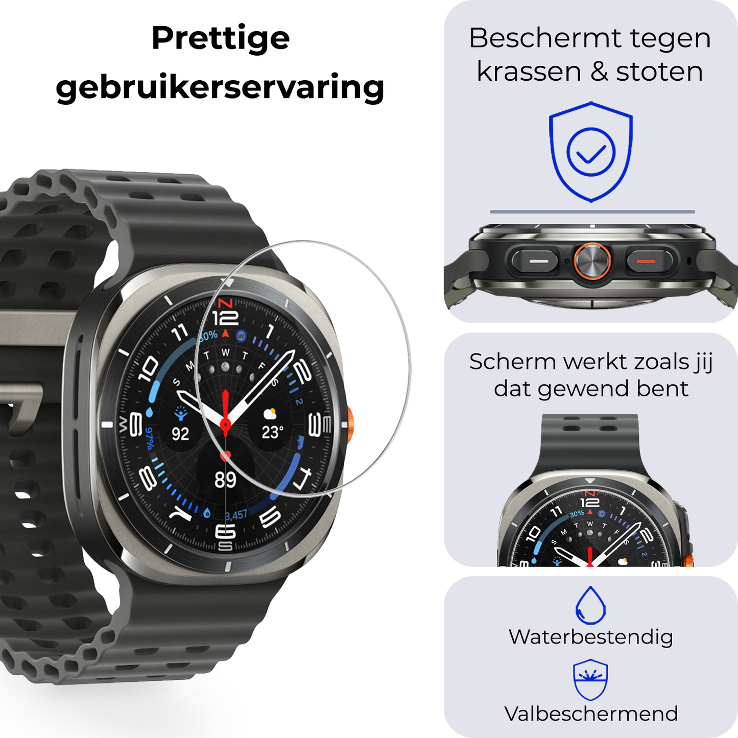 Samsung Watch Ultra Screenprotector Tempered Glass