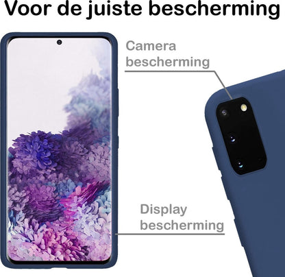 Samsung S20 Hoesje Siliconen Backcover Lichtgewicht - Donkerblauw