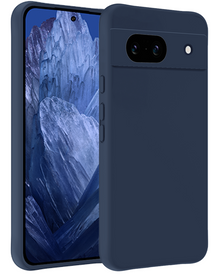Google Pixel 8a Hoesje Siliconen Backcover Lichtgewicht - Donkerblauw