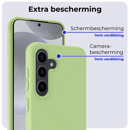 Samsung S24 Plus Hoesje Siliconen Backcover Lichtgewicht - Groen