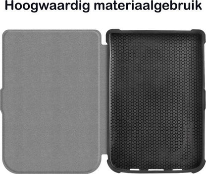Pocketbook Touch HD 3 Bookcase Hoes Shockabsorberend - Donkerblauw