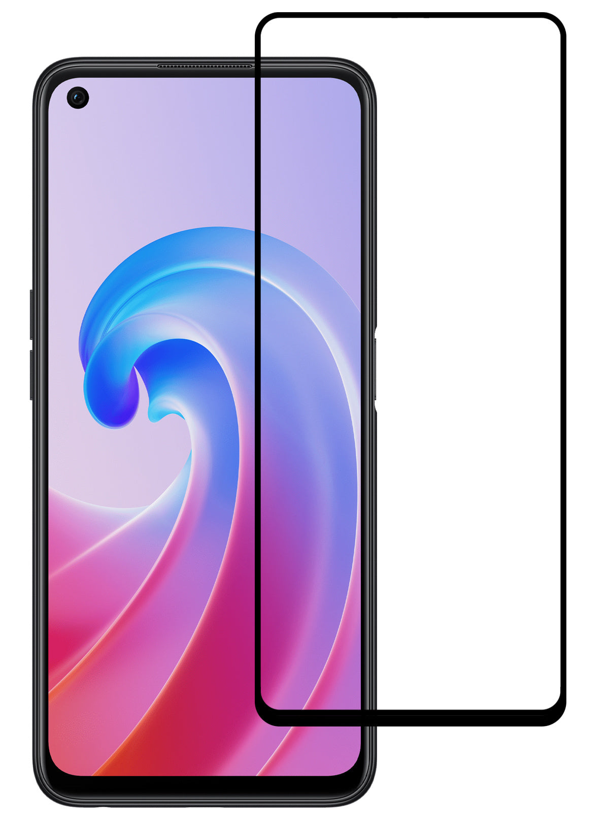 OPPO A76 Screenprotector Full Cover Tempered Glass