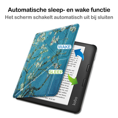 Kobo Libra 2 Trifold Bookcase Hoes - Bloesem