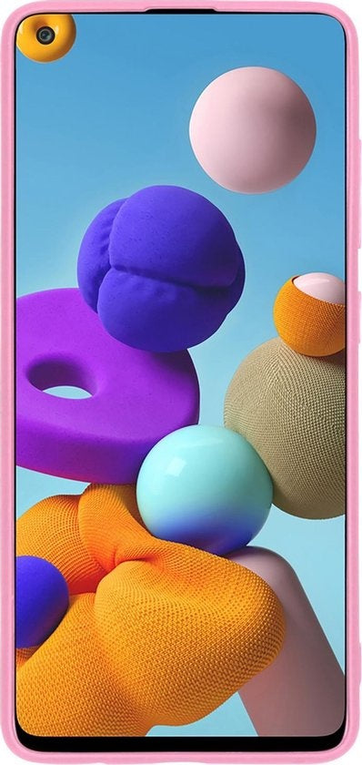 Samsung A21s Hoesje Siliconen Backcover Lichtgewicht - Lichtroze