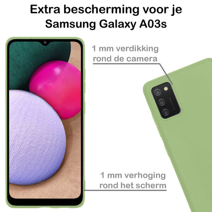 Samsung A03s Hoesje Siliconen Backcover Lichtgewicht - Groen