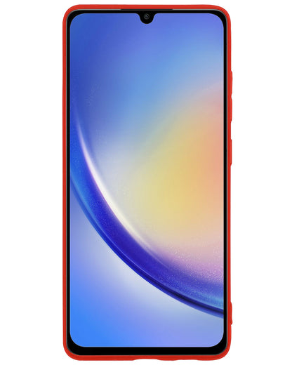 Samsung A34 Hoesje Siliconen - Rood