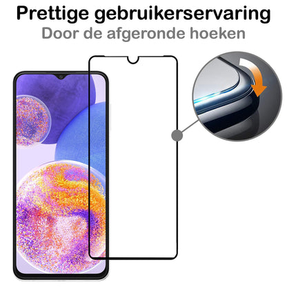 Samsung A23 Screenprotector Full Cover Tempered Glass