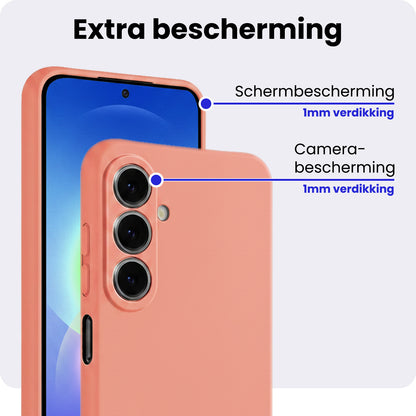 Samsung A27 Hoesje Siliconen Backcover Lichtgewicht - Perzik